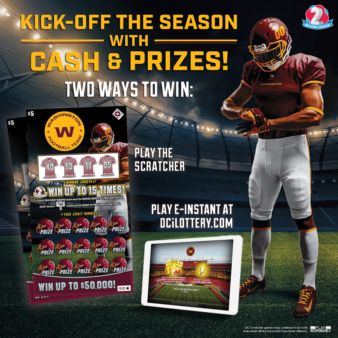 Washington Football Team Scratcher Second Chance Promotion Details
