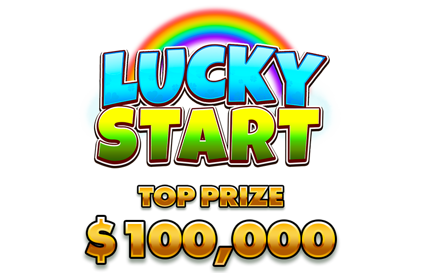 Lucky Start Game Logo, Top Prize $100,000