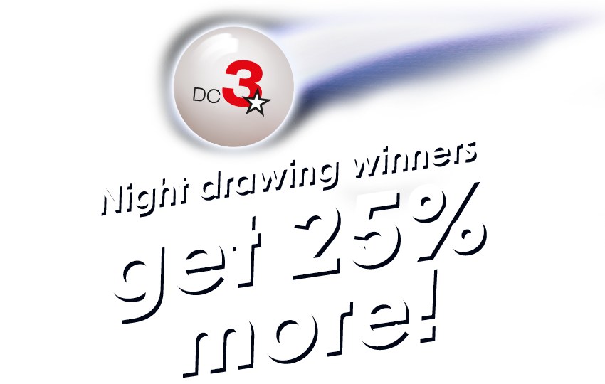 DC3 Night Drawing Winners Get 25% More!