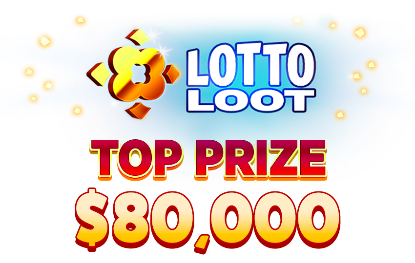 Banner reading "Lotto Loot Top Prize $80,000"