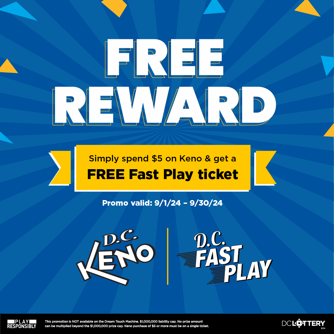 Buy $5 of Keno and Get free Fast Play $1 Fast Numbers promo