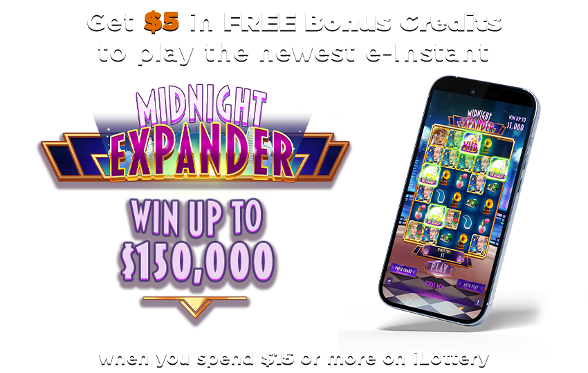 Graphic featuring DC iLottery game Midnight Expander