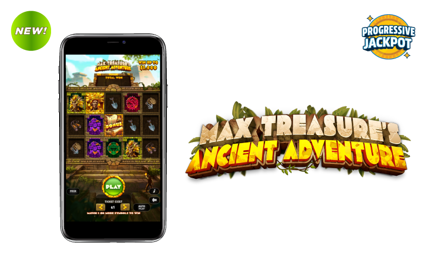 DC Lottery e-Instant background, Max Treasure Ancient Adventure
