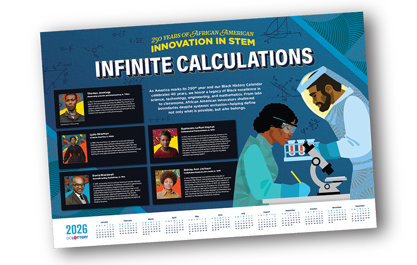 DC Lottery Black History Calendar 2026