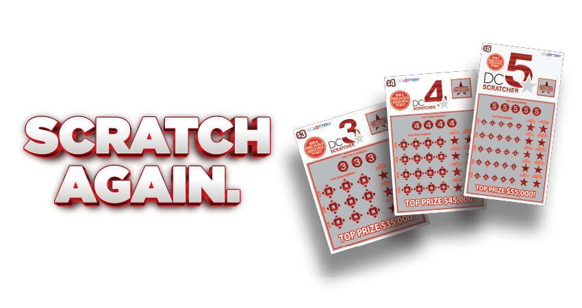 DC Lottery DC 3, DC 4, and DC 5 scratchers,