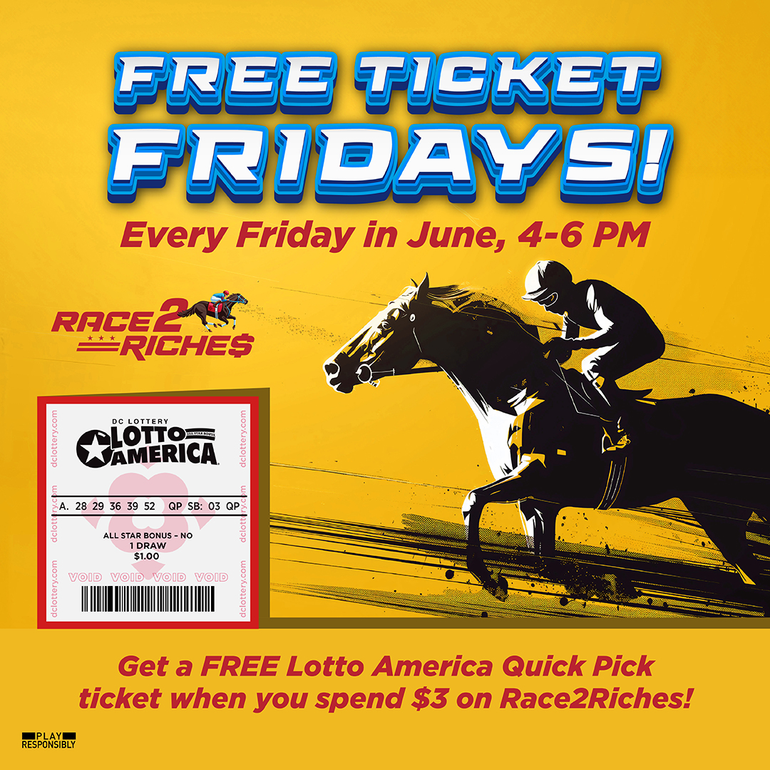 Don't miss out on the chance to get your FREE Lotto America ticket every Friday in June from 4-6pm.