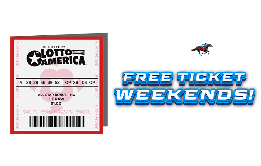 DC Lottery R2R Free Ticket Weekends with Lotto American ticket shown