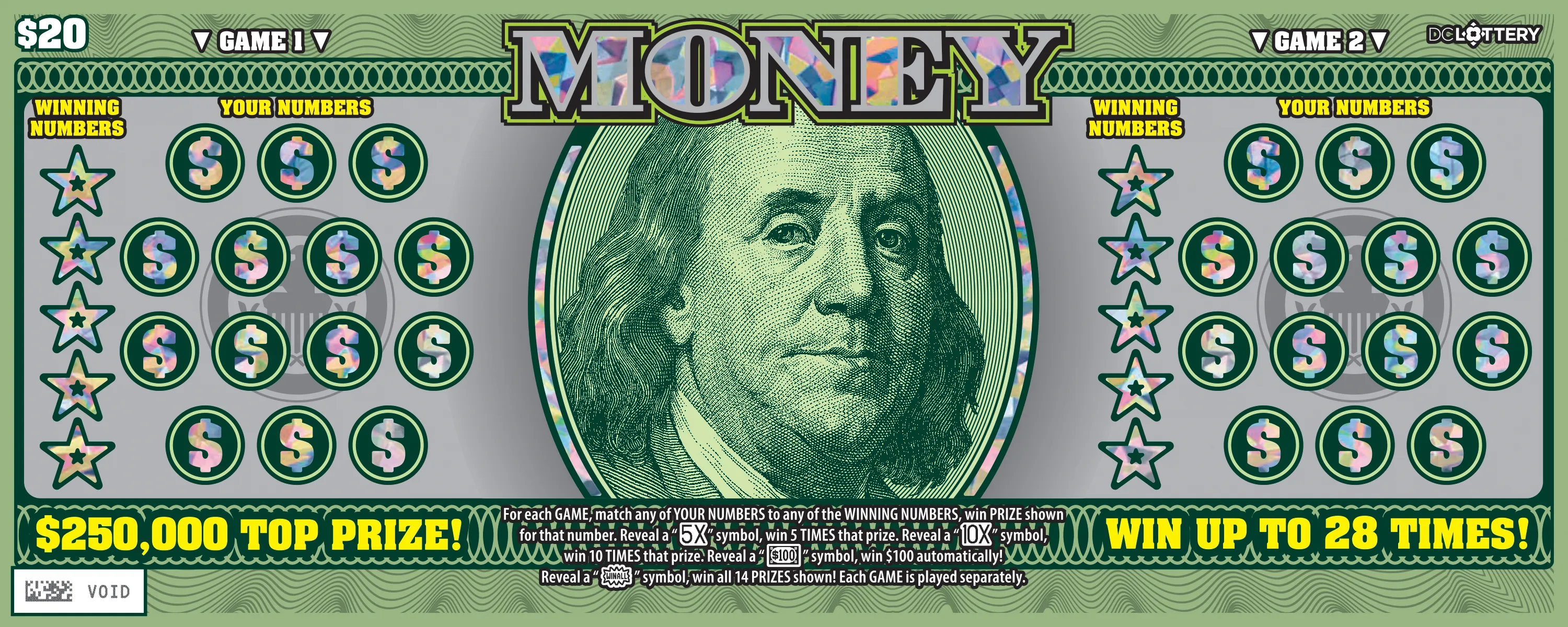 MONEY scratch-off ticket
