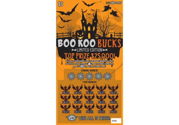 DC Lottery Scratcher, Boo Koo Bucks