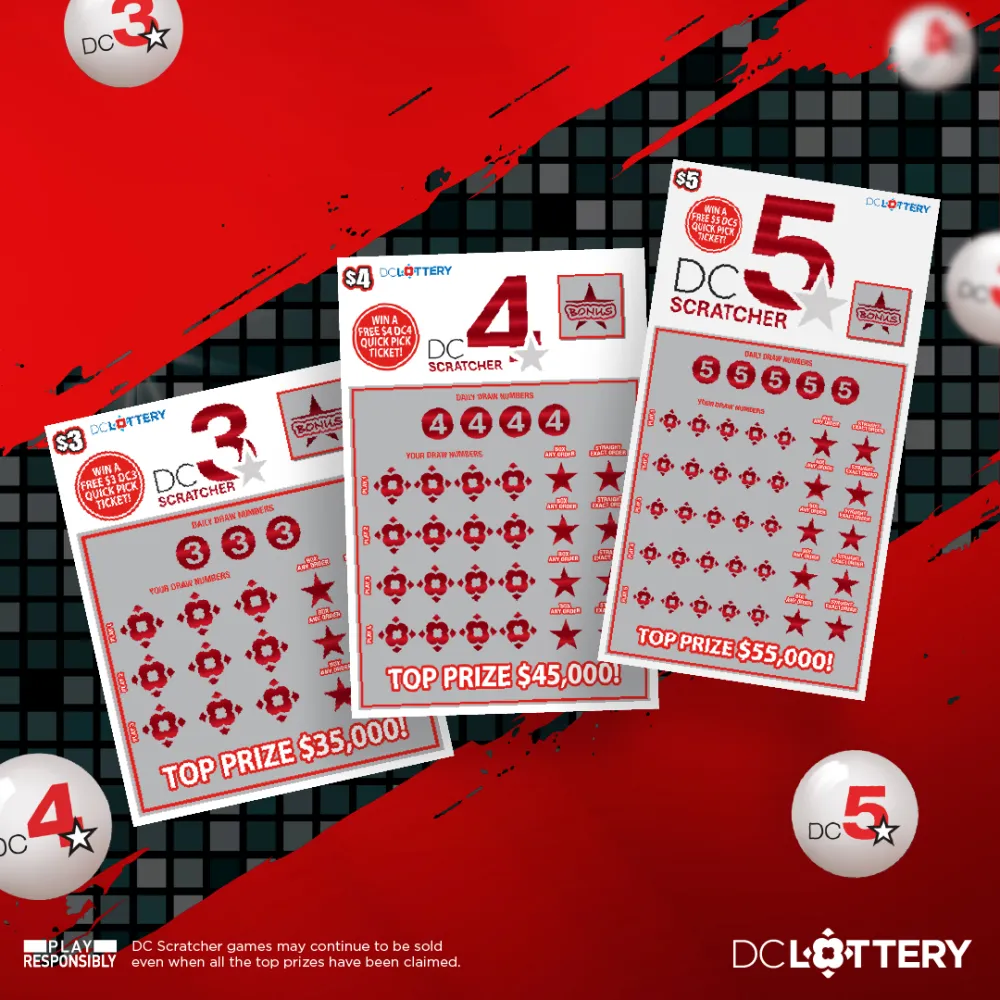DC Lottery Numbers Scratchers, $3 DC 3, $4 DC 4, $5 DC 5