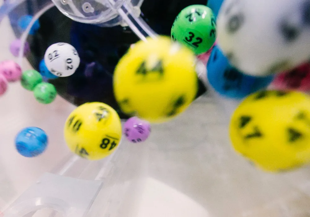 Lottery Balls Falling