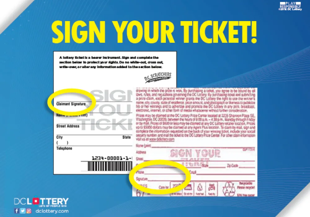 Photo Showing Where to Sign Your Ticket