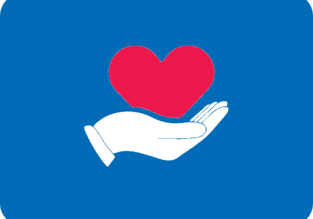 Charitable Games Logo on Blue PNG