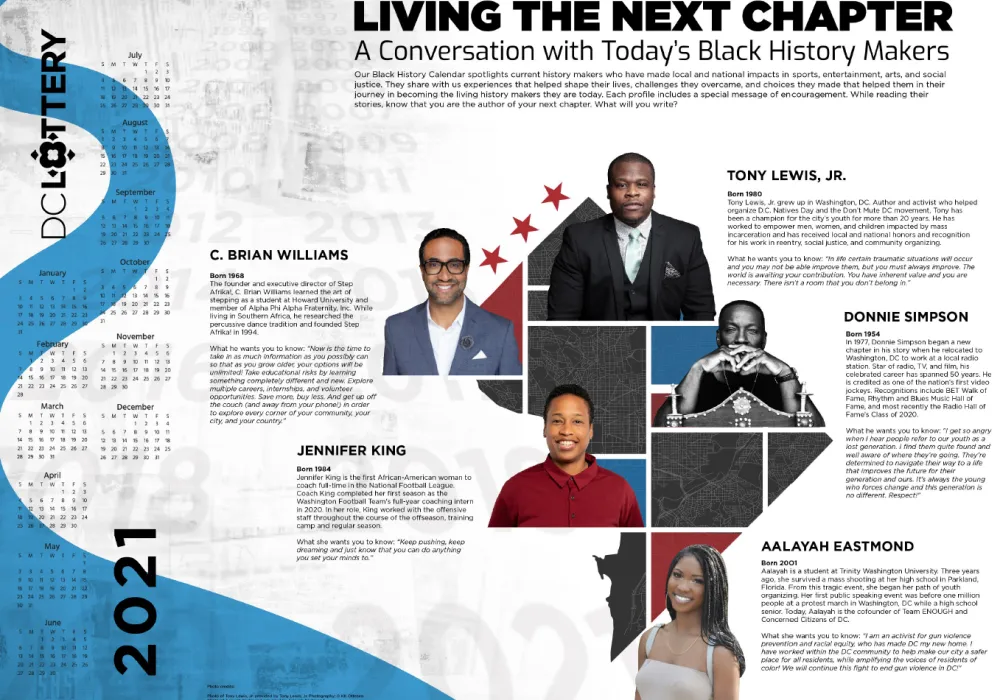Living the Next Chapter - 2021 Black History Month Calendar