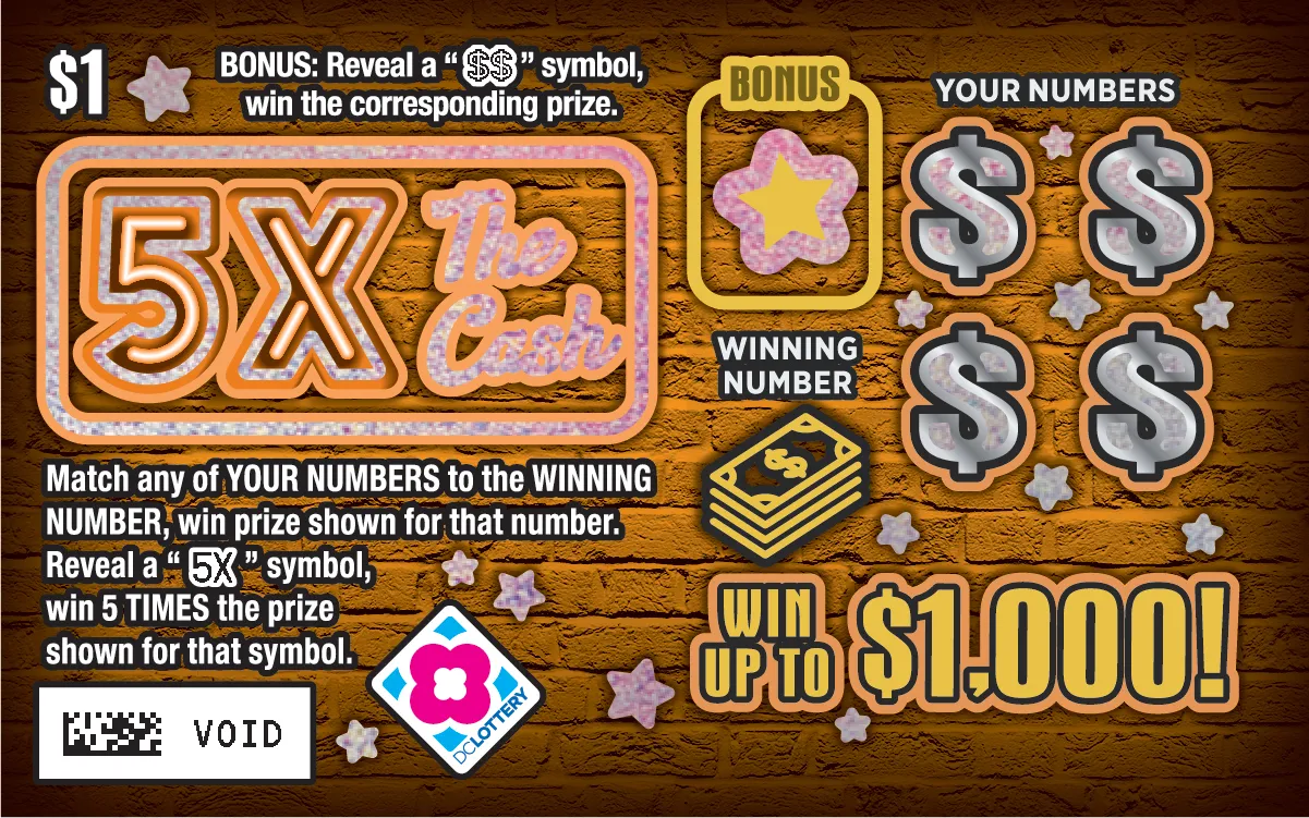 5X The Cash scratcher from Washington DC Lottery