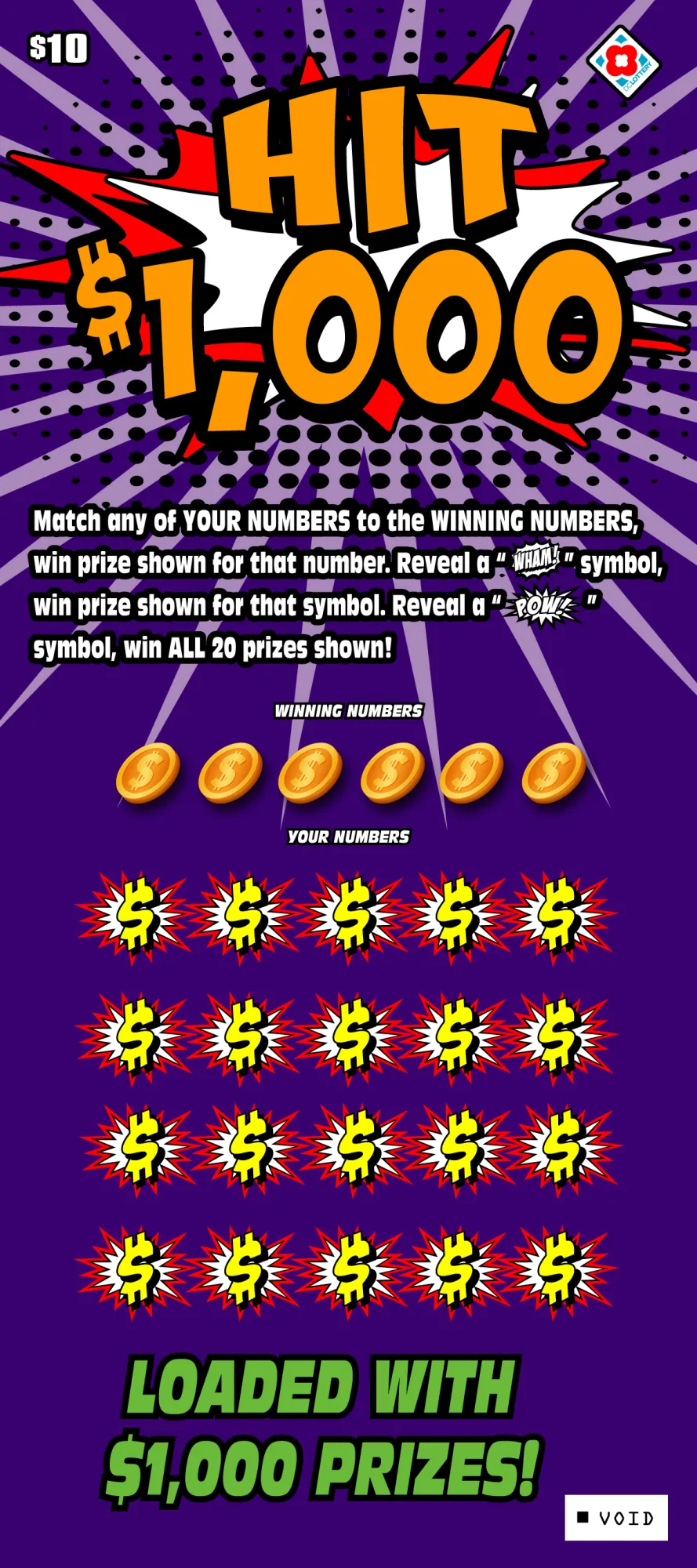 Hit $1000 scratcher from Washington DC Lottery
