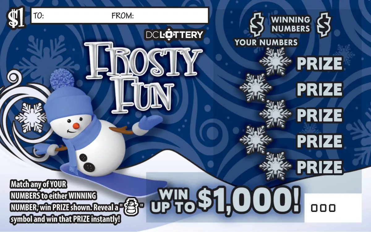 Frosty Fun scratcher from Washington DC Lottery