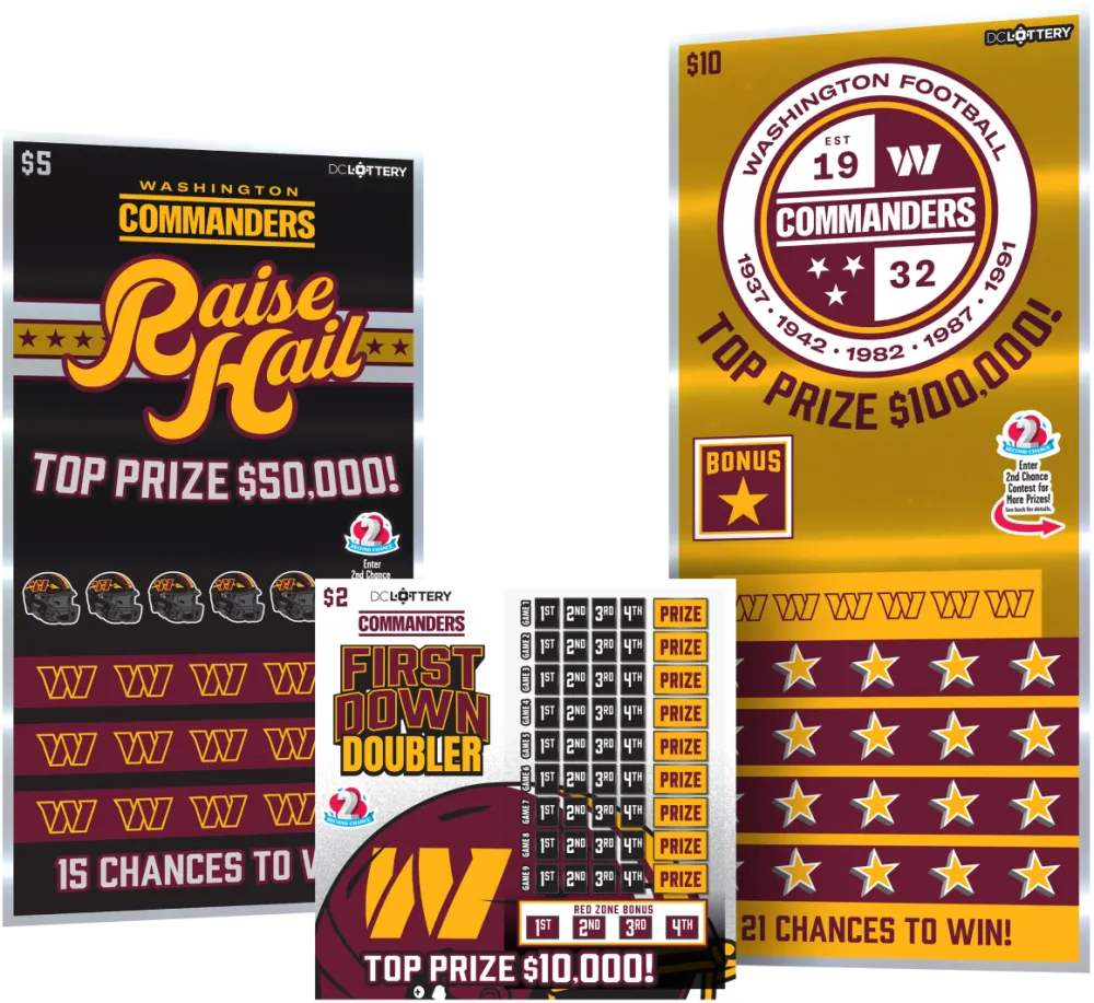 Raise Hail, First Down Doubler, and Washington Commanders Scratcher Tickets
