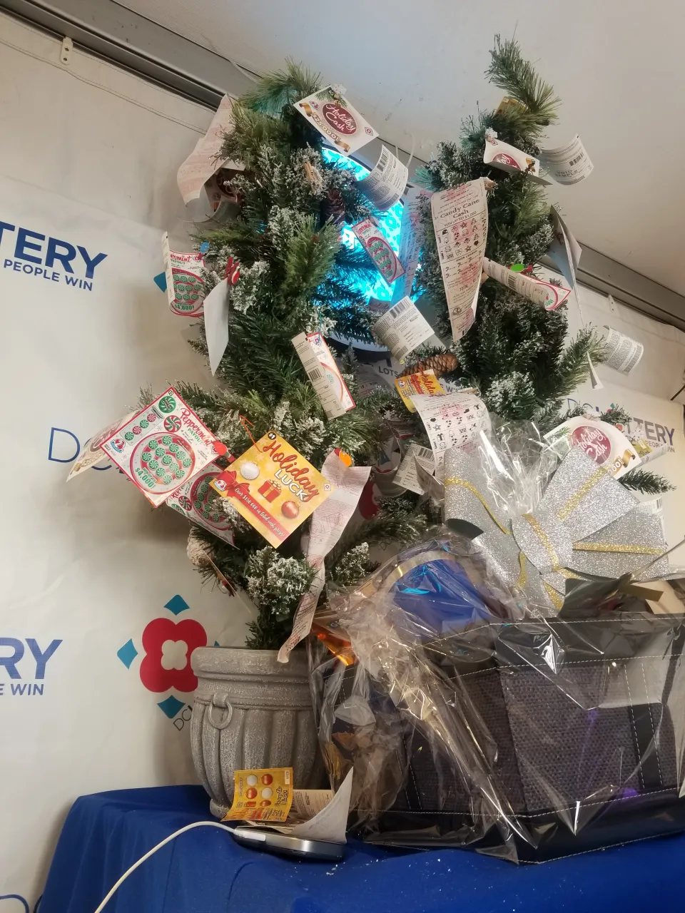 Gift basket and lottery tree