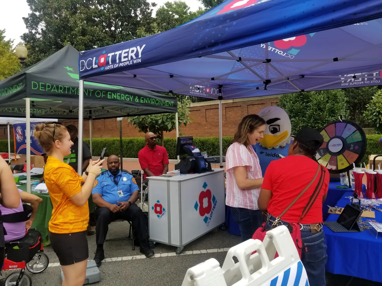 Player's at the DC Lottery tent