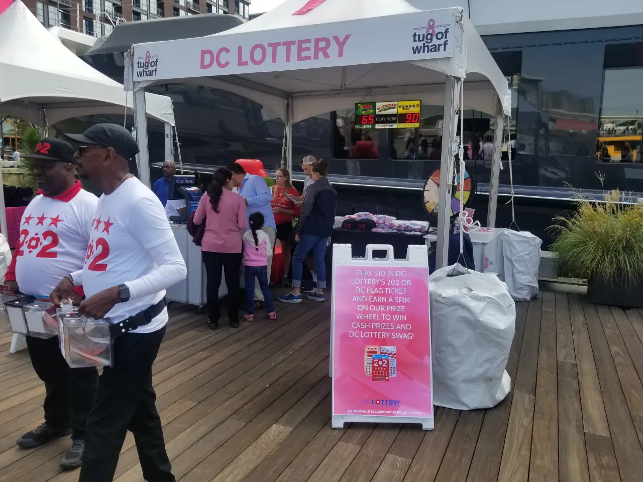 DC Lottery tent on the Pier